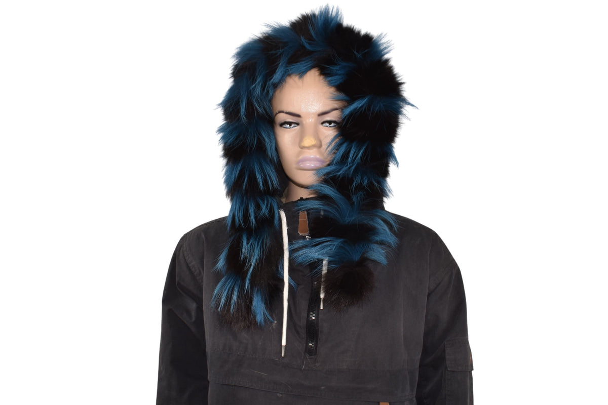 Fur Trim Hood | Natural Fox Fur Stripe For Hood | Detachable Fur trim Hood | Fur Collar