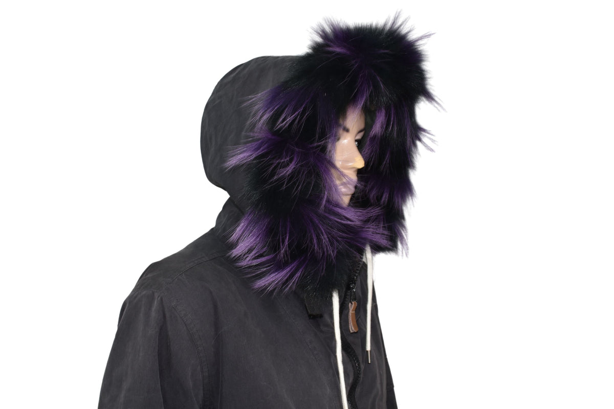 Fur Trim For Hood | Natural Fox Fur Stripe For Hood | Detachable Fur trim Hood | Fur Collar
