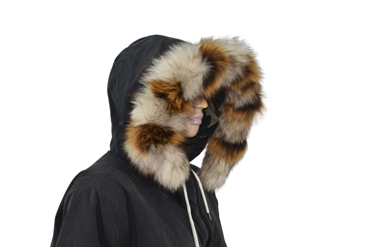 Fur Trim For Hood | Natural Fox Fur Stripe For Hood | Detachable Fur trim Hood | Fur Collar