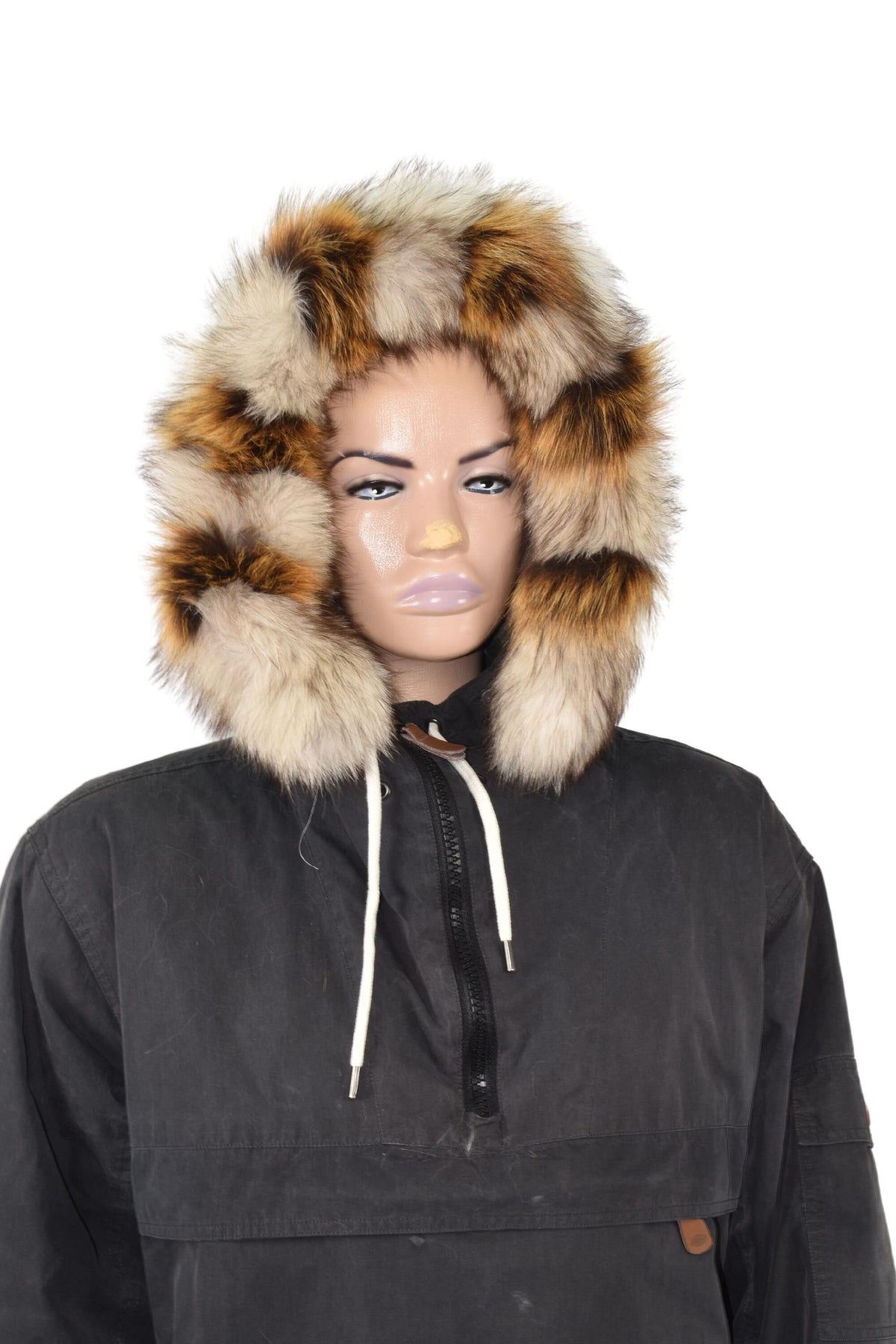 Fur Trim For Hood | Natural Fox Fur Stripe For Hood | Detachable Fur trim Hood | Fur Collar