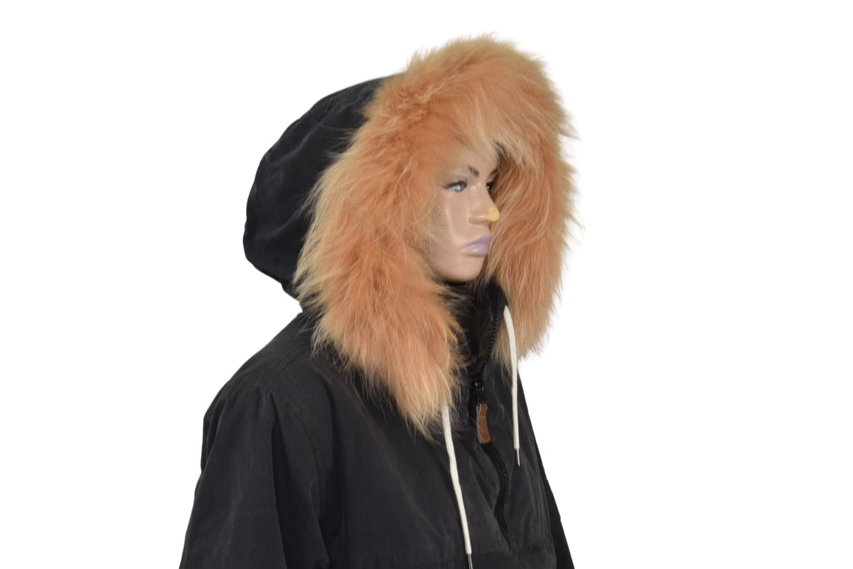 Fox Fur  trim For Hood | Natural Fox Fur Stripe For Hood | Detachable Fur trim Hood | Fur Collar