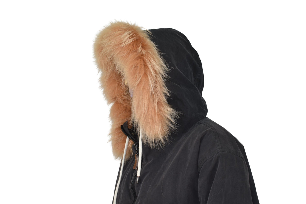 Fox Fur  trim For Hood | Natural Fox Fur Stripe For Hood | Detachable Fur trim Hood | Fur Collar