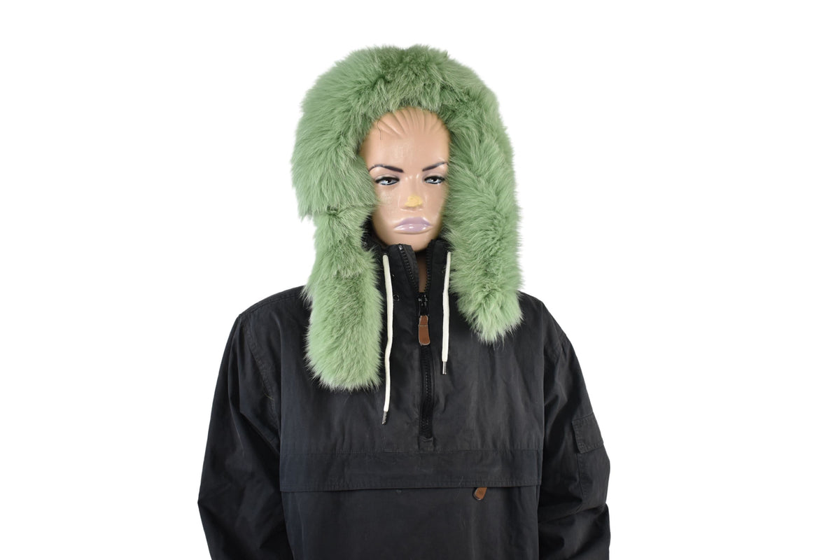 Fox Fur  Trim  | Natural Fox Fur Stripe For Hood | Detachable Fur trim Hood | Fur Collar