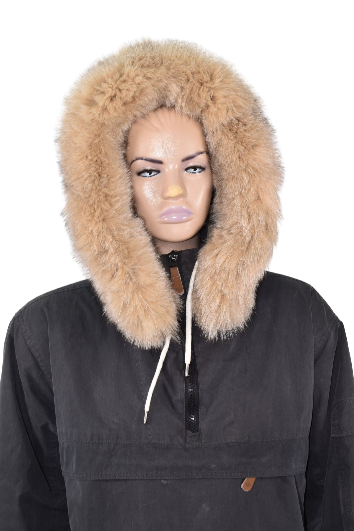 Fur Trim For Hood | Fox Fur stripe For jackets | Beige Fox Fur Trim Collar | luxury jacket Fur Trim