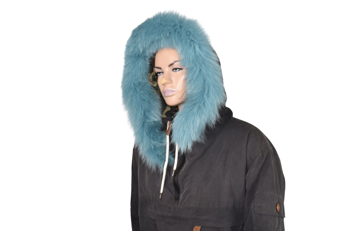Detachable Fox Fur Hood Trim: Natural Fur Collar Scarf