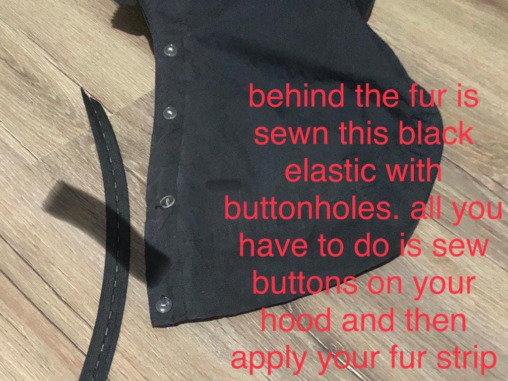 Natural Fox Fur Hood Trim: Detachable Fur Collar