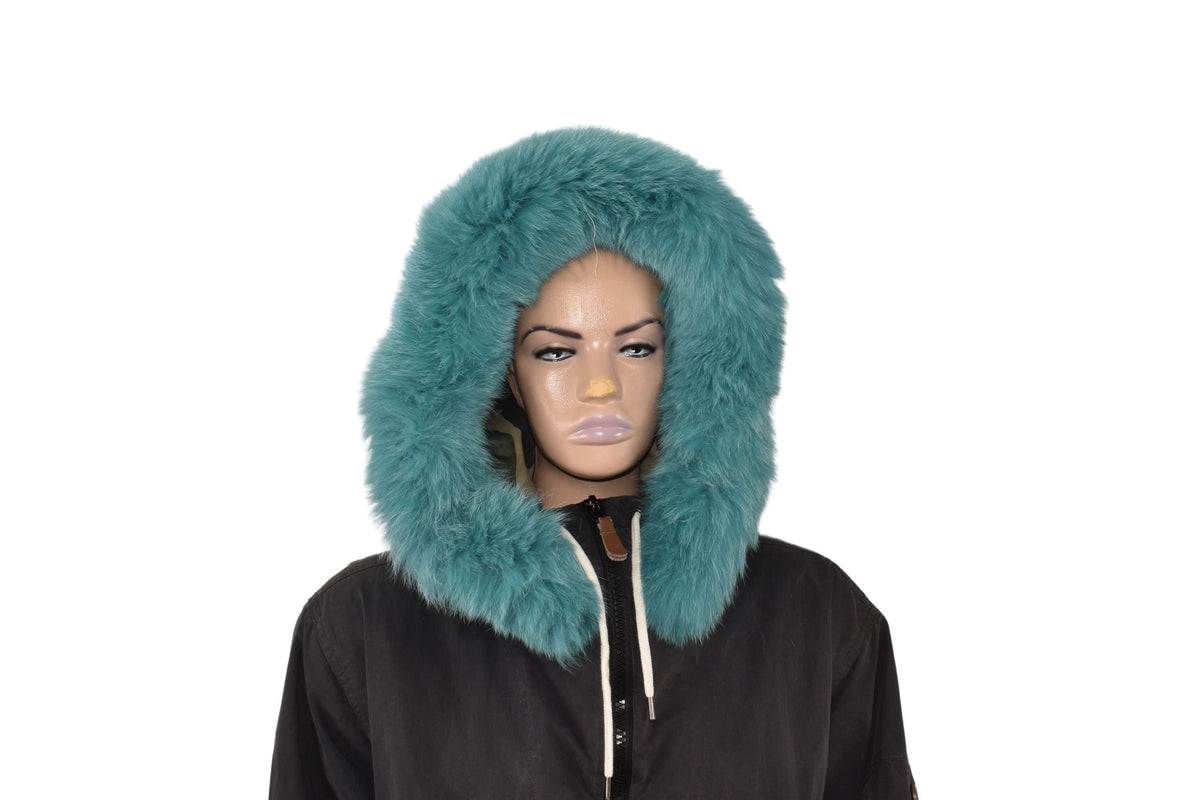 Fur Hood Trim | Fox Fur Stripe For Hood | Detachable Fur trim Hood | Fur Collar