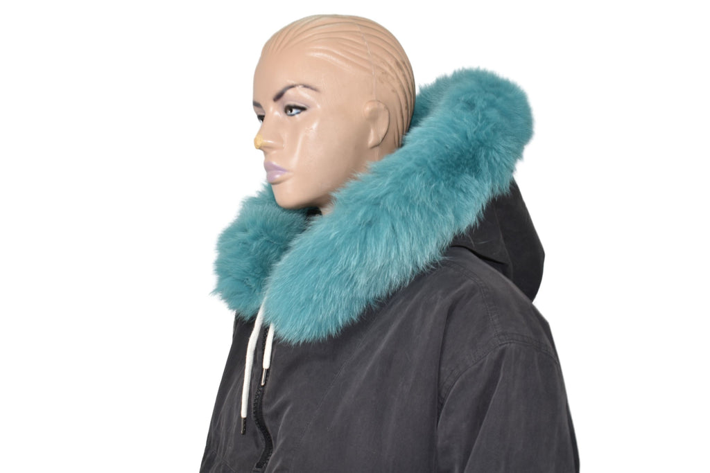 Fur Hood Trim | Fox Fur Stripe For Hood | Detachable Fur trim Hood | Fur Collar