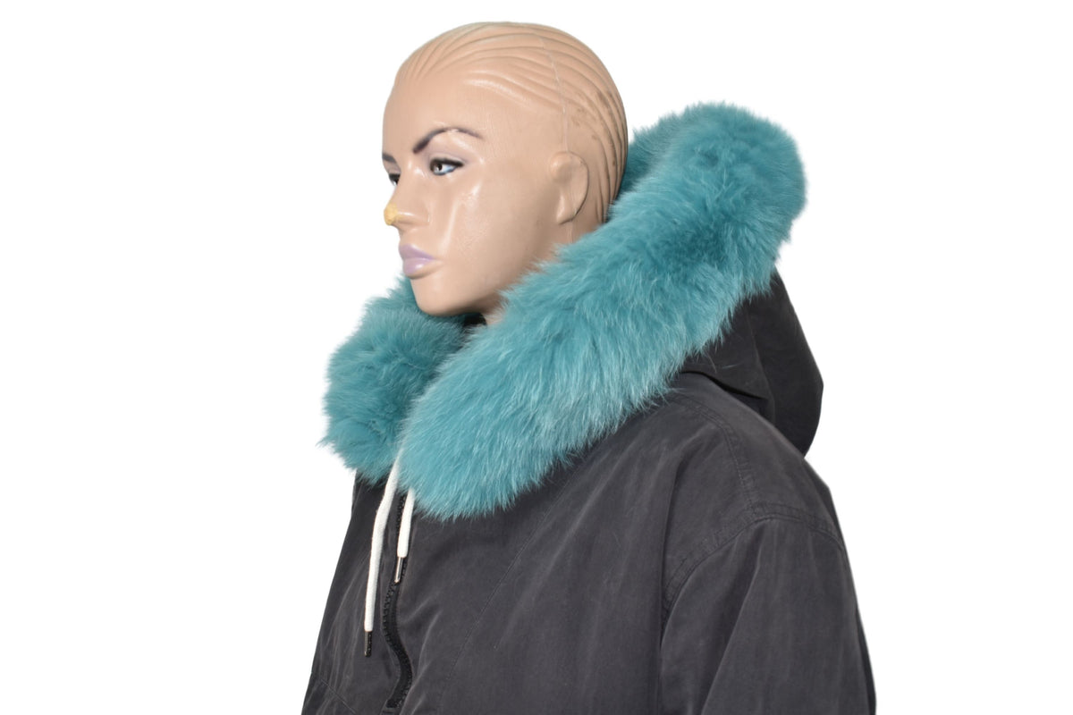 Fur Hood Trim | Fox Fur Stripe For Hood | Detachable Fur trim Hood | Fur Collar