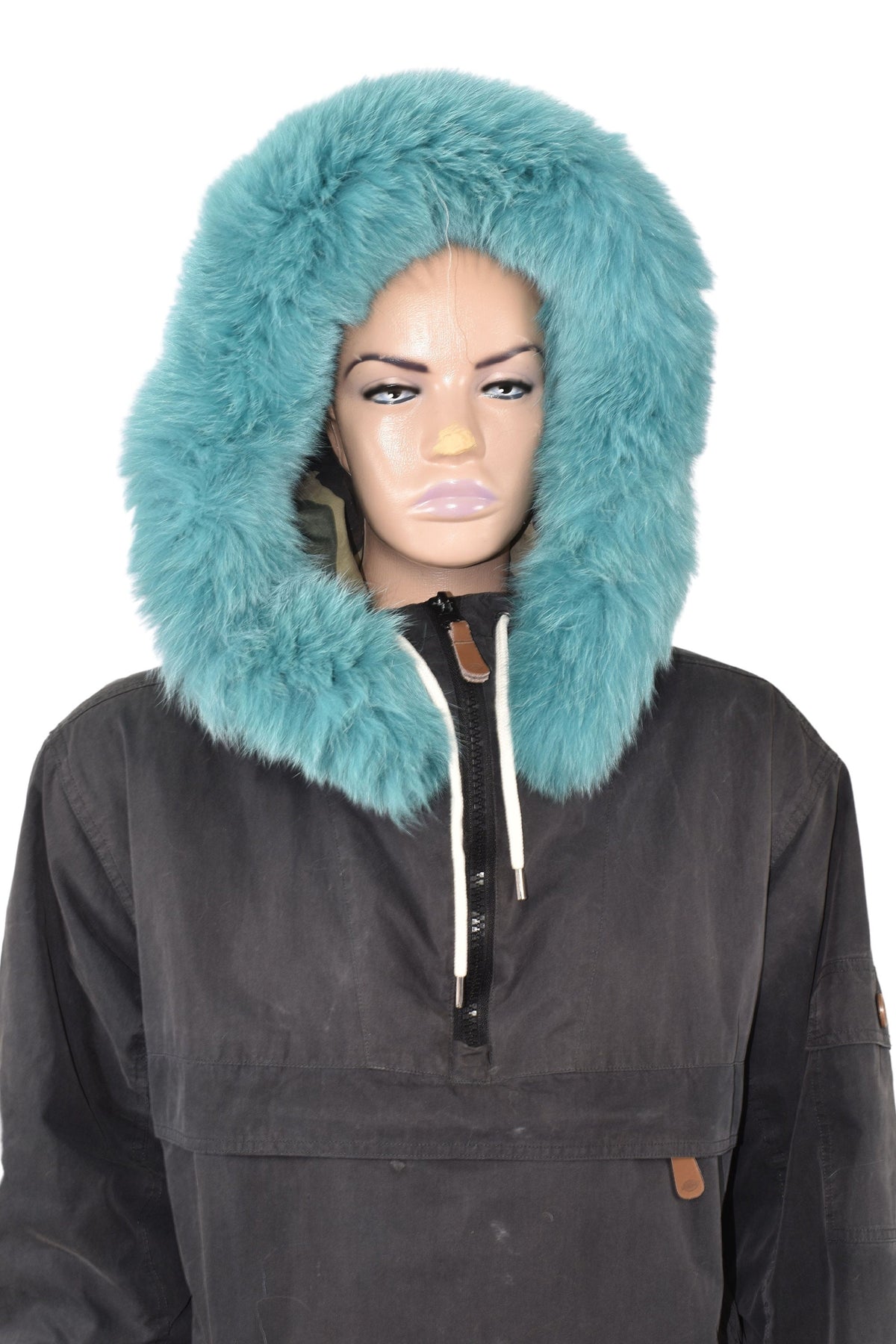 Fur Hood Trim | Fox Fur Stripe For Hood | Detachable Fur trim Hood | Fur Collar
