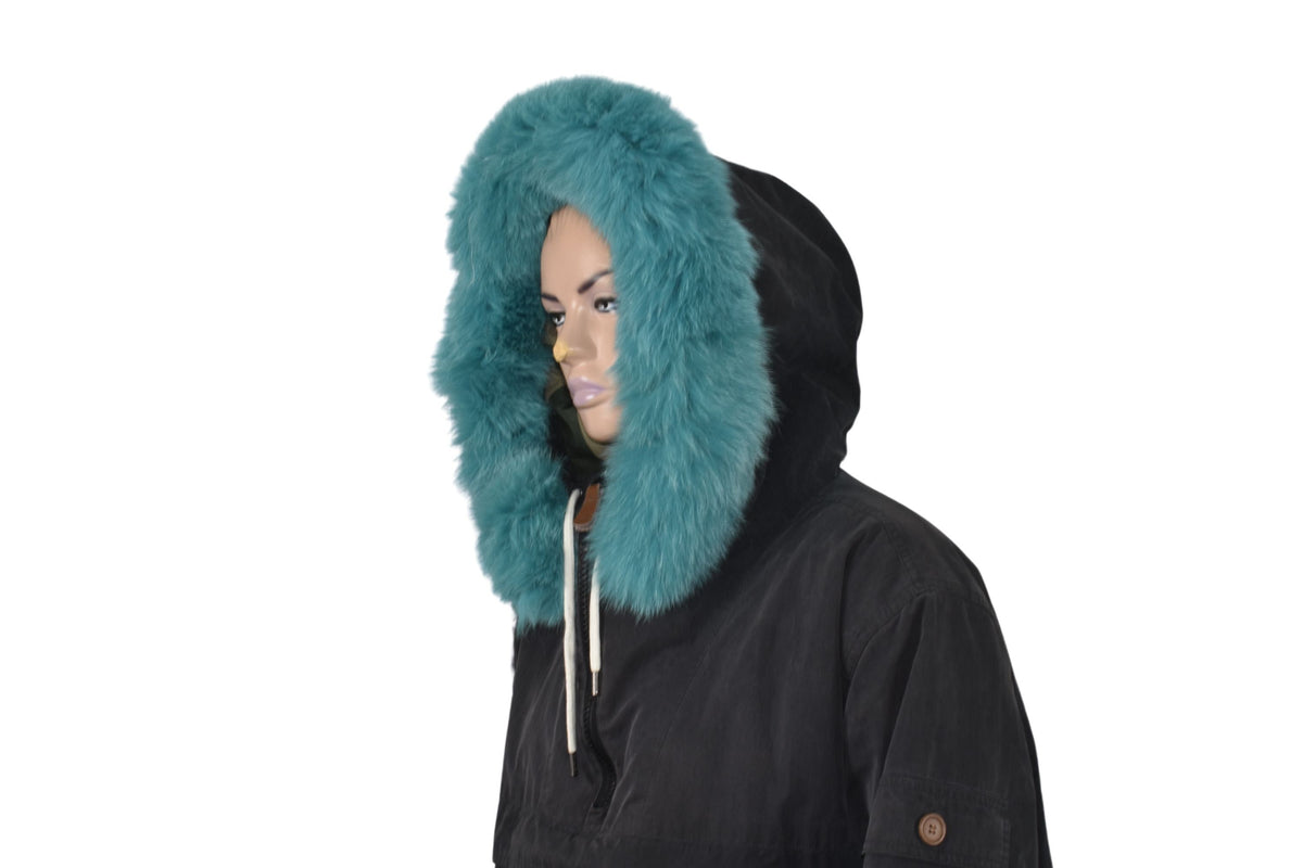 Fur Hood Trim | Fox Fur Stripe For Hood | Detachable Fur trim Hood | Fur Collar