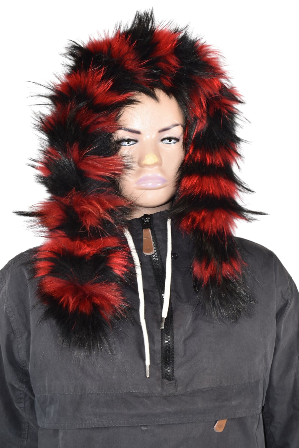 Fox Fur Trim For Hood | Natural Fox Fur Stripe For Hood | Detachable Fur trim Hood | Fur Collar
