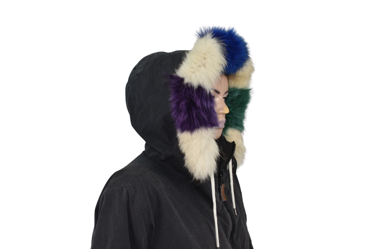 Fox Fur Trim For Hood | Natural Fox Fur Stripe For Hood | Detachable Fur trim Hood | Fur Collar