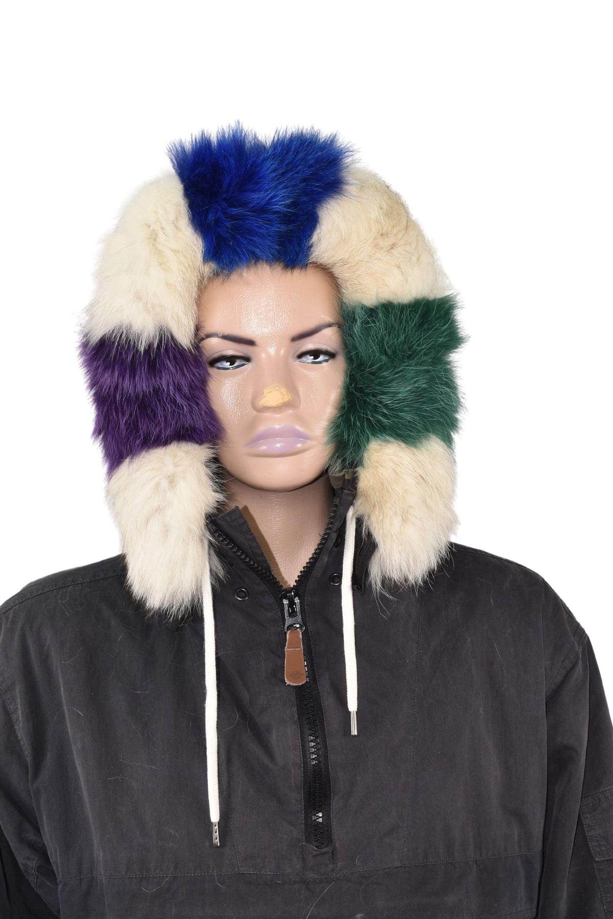 Fox Fur Trim For Hood | Natural Fox Fur Stripe For Hood | Detachable Fur trim Hood | Fur Collar
