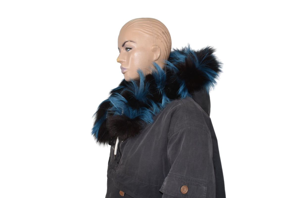 Fur Trim Hood | Natural Fox Fur Stripe For Hood | Detachable Fur trim Hood | Fur Collar