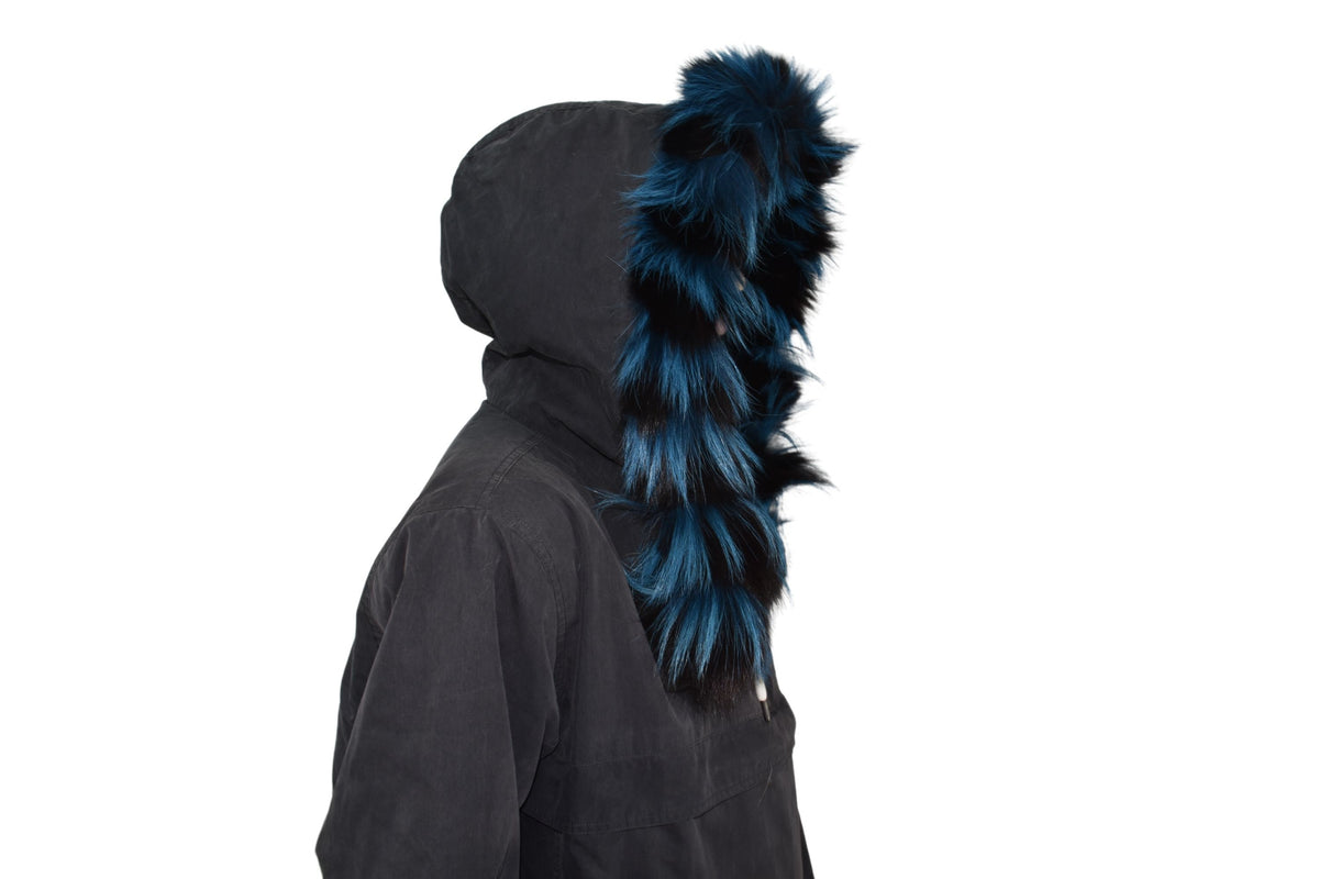Fur Trim Hood | Natural Fox Fur Stripe For Hood | Detachable Fur trim Hood | Fur Collar