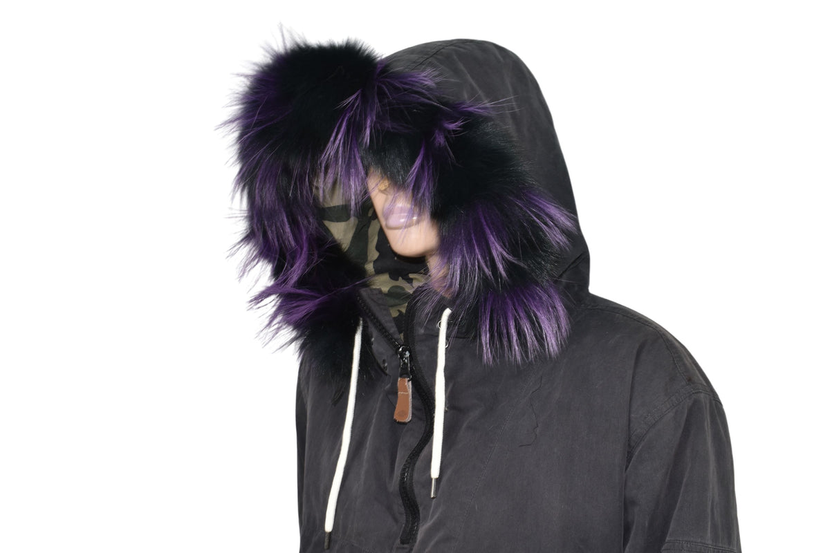 Fur Trim For Hood | Natural Fox Fur Stripe For Hood | Detachable Fur trim Hood | Fur Collar