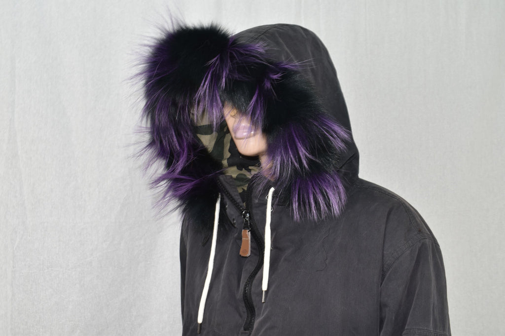 Fur Trim For Hood | Natural Fox Fur Stripe For Hood | Detachable Fur trim Hood | Fur Collar