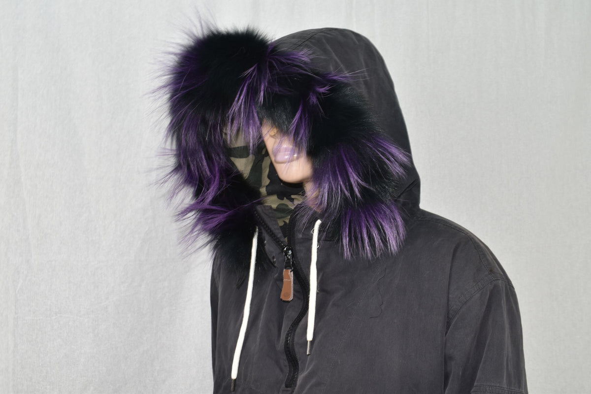 Fur Trim For Hood | Natural Fox Fur Stripe For Hood | Detachable Fur trim Hood | Fur Collar