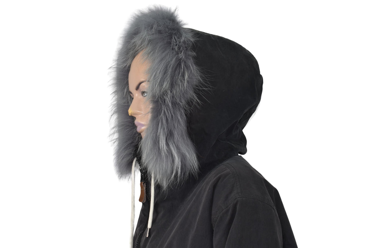 Fur Hood Trim  | Natural Fox Fur Stripe For Hood | Detachable Fur trim Hood | Fur Collar