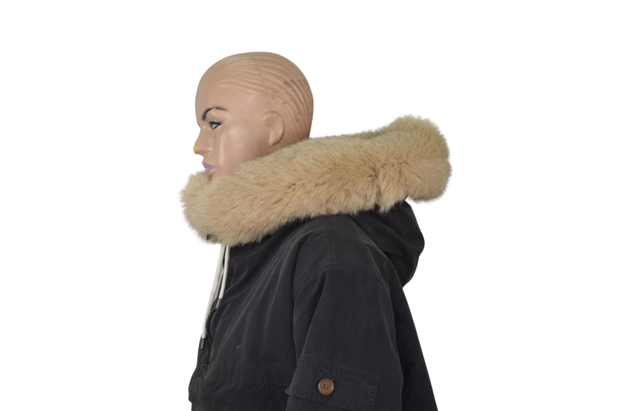 Detachable Fur Trim For Hood | Fur For Hood | Fox Fur Collar | Beige Fur Scarf | Fur For Parka