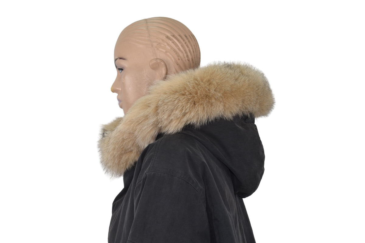 Fur Trim For Hood | Fox Fur stripe For jackets | Beige Fox Fur Trim Collar | luxury jacket Fur Trim