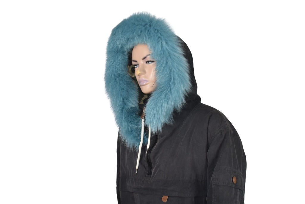 Detachable Fox Fur Hood Trim: Natural Fur Collar Scarf