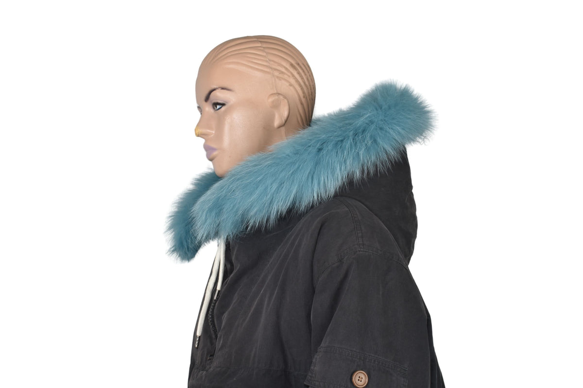 Detachable Fox Fur Hood Trim: Natural Fur Collar Scarf
