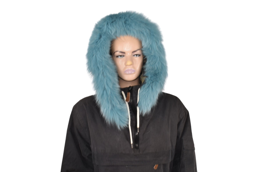 Detachable Fox Fur Hood Trim: Natural Fur Collar Scarf