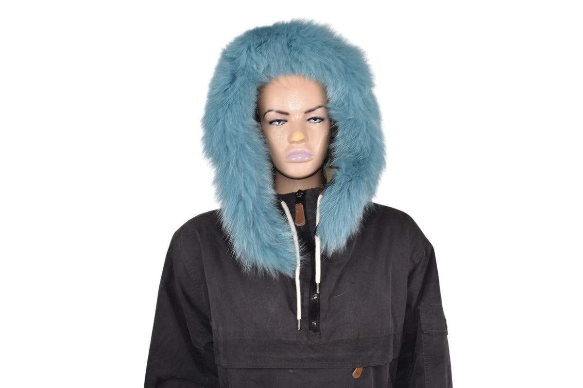 Detachable Fox Fur Hood Trim: Natural Fur Collar Scarf