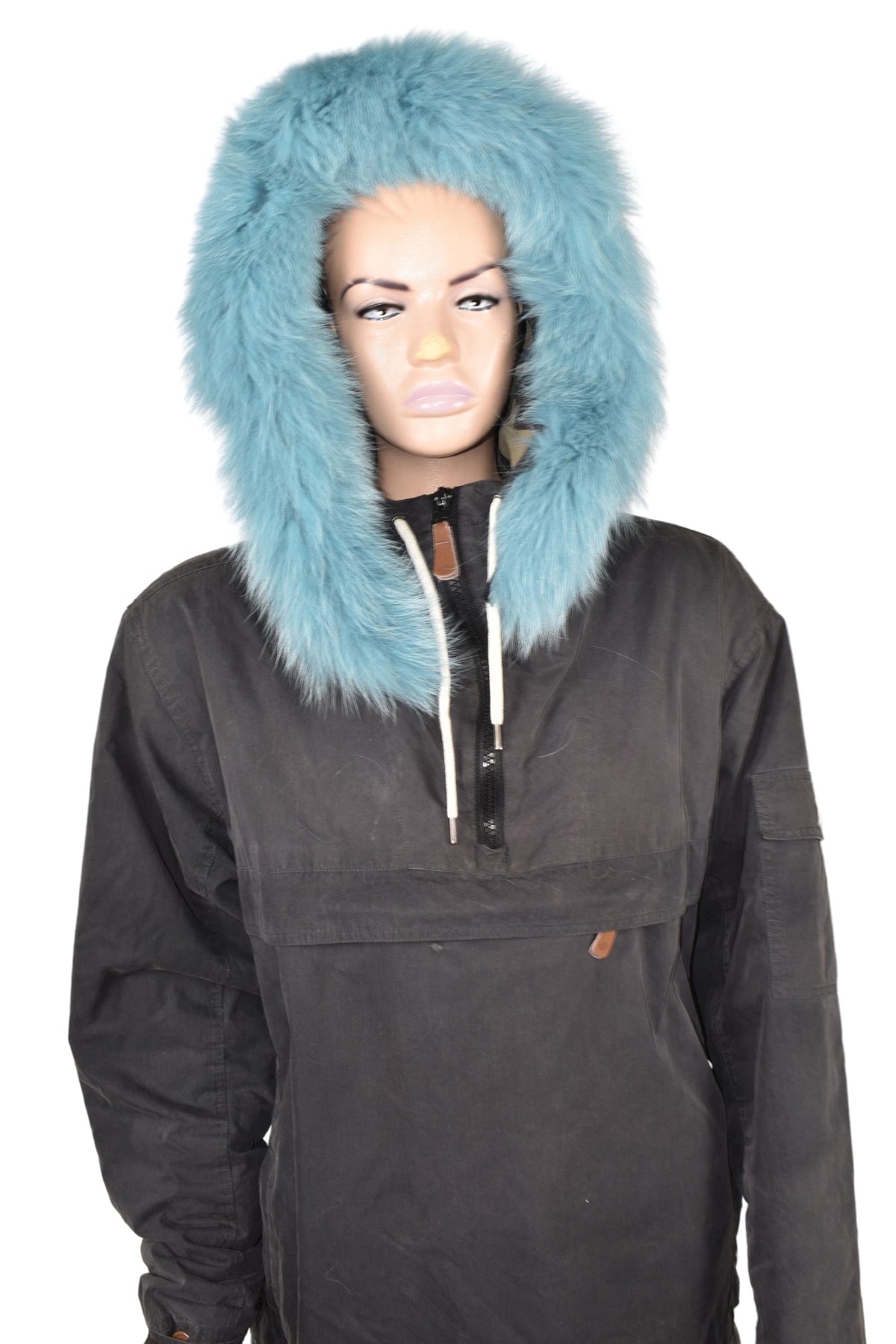 Detachable Fox Fur Hood Trim: Natural Fur Collar Scarf