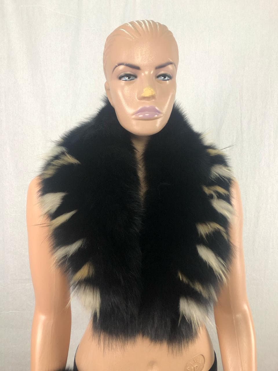 Handmade Fox Fur Collar & Cuffs Set - Detachable Coat Collar