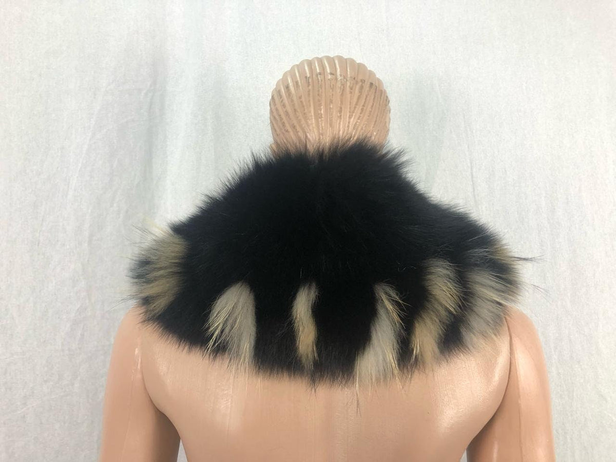 Handmade Fox Fur Collar & Cuffs Set - Detachable Coat Collar