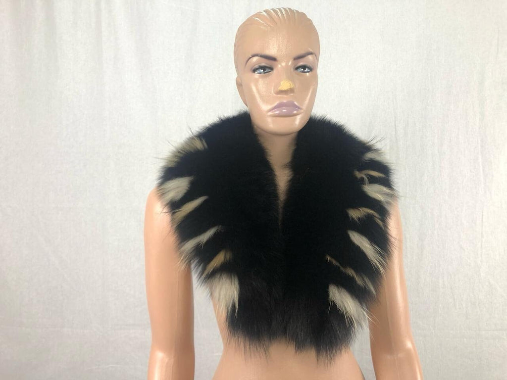 Handmade Fox Fur Collar & Cuffs Set - Detachable Coat Collar