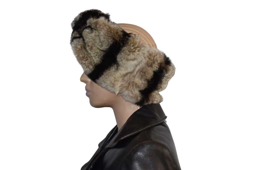 Rex Rabbit Fur Turban Headband - Women's Winter Head Wrap