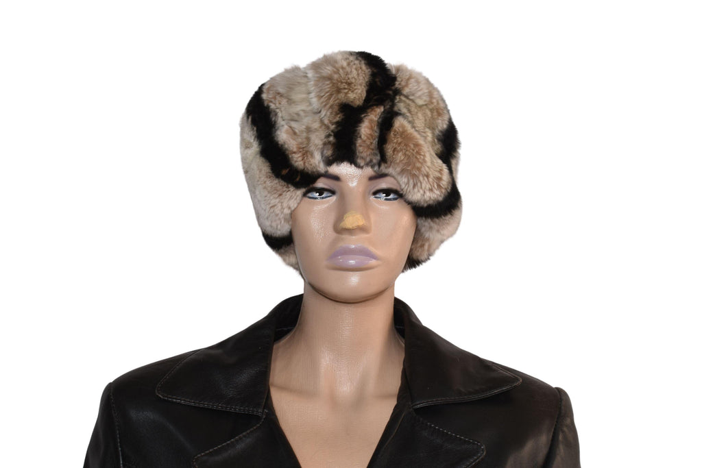 Rex Rabbit Fur Turban Headband - Women's Winter Head Wrap