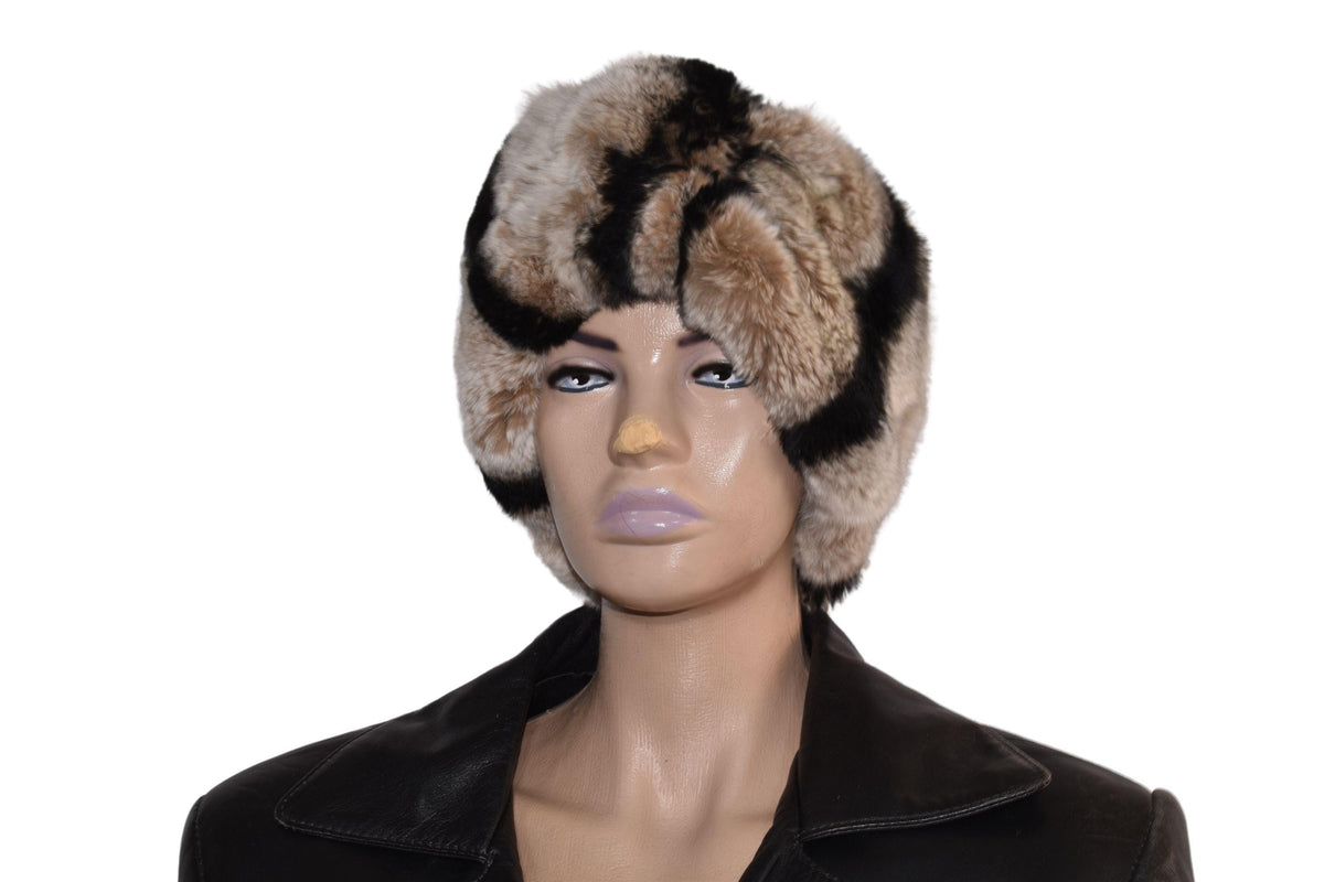 Rex Rabbit Fur Turban Headband - Women's Winter Head Wrap