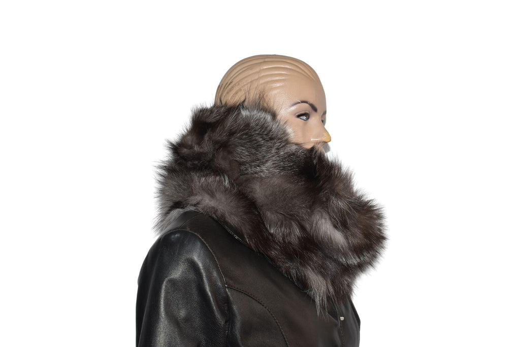 Handmade Fox Fur Neck Warmer: Luxury Fur Snood Collar