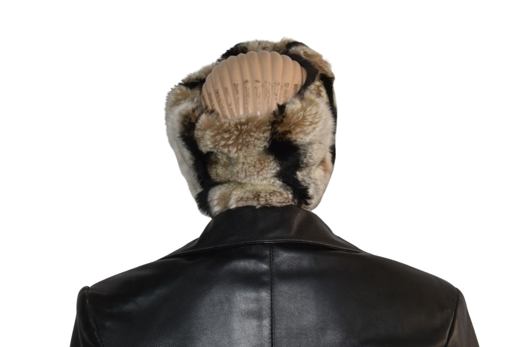 Rex Rabbit Fur Turban Headband - Women's Winter Head Wrap