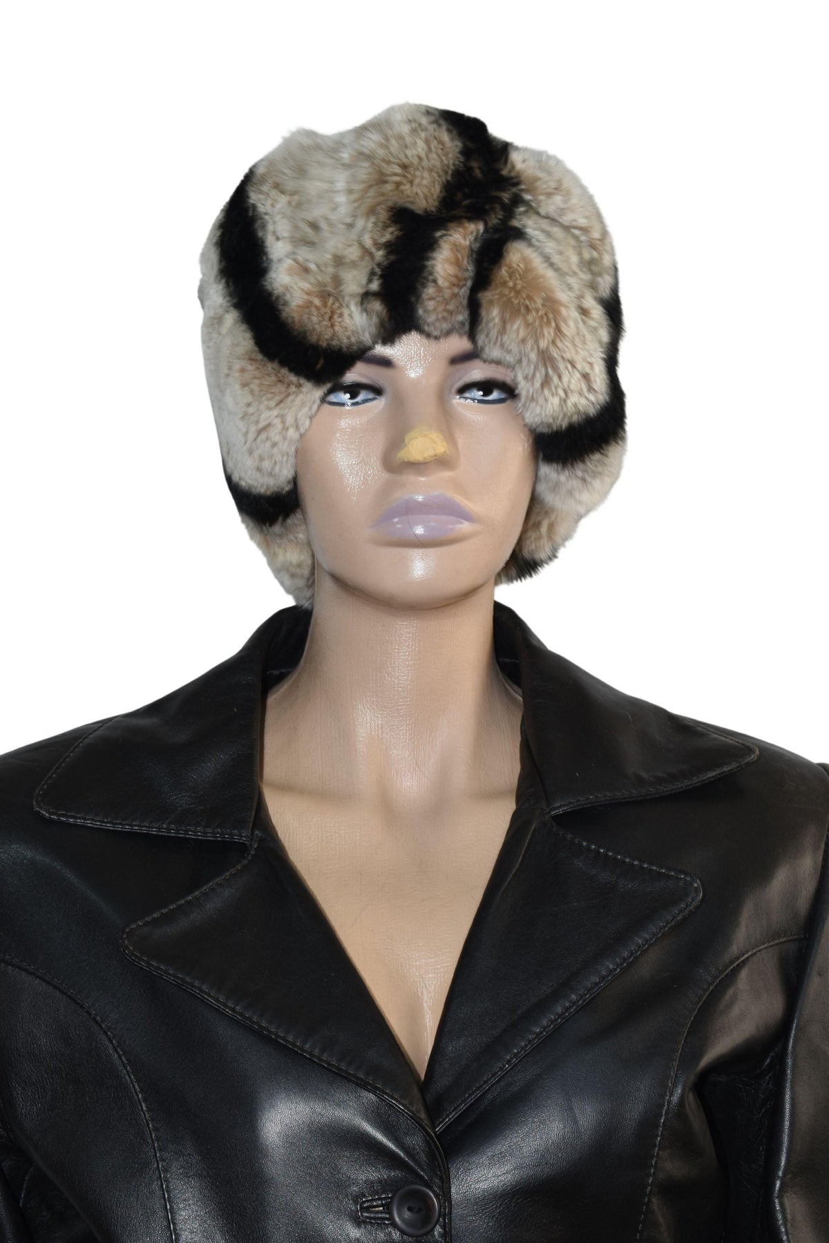 Rex Rabbit Fur Turban Headband - Women's Winter Head Wrap