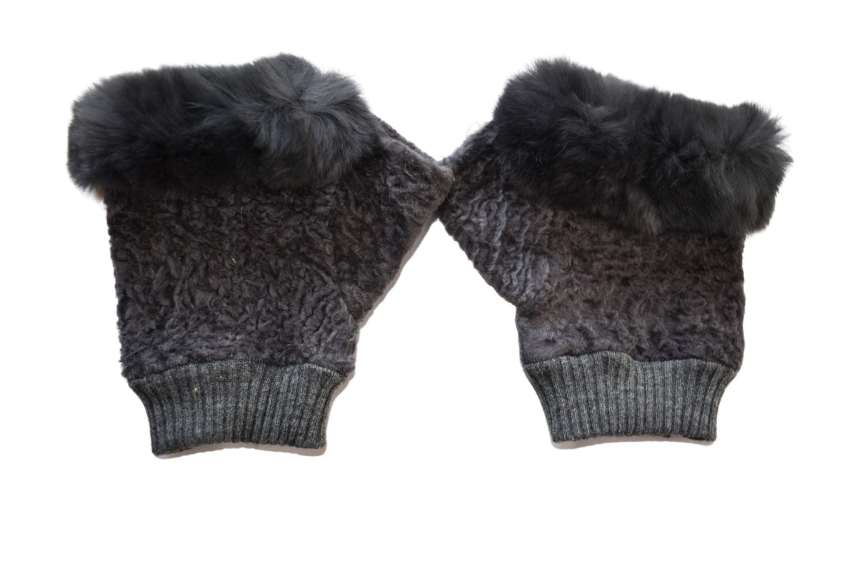 Sheepskin Shearling Fur Lined Gloves |  sheepskin Fingerless Gloves | Christmas gift