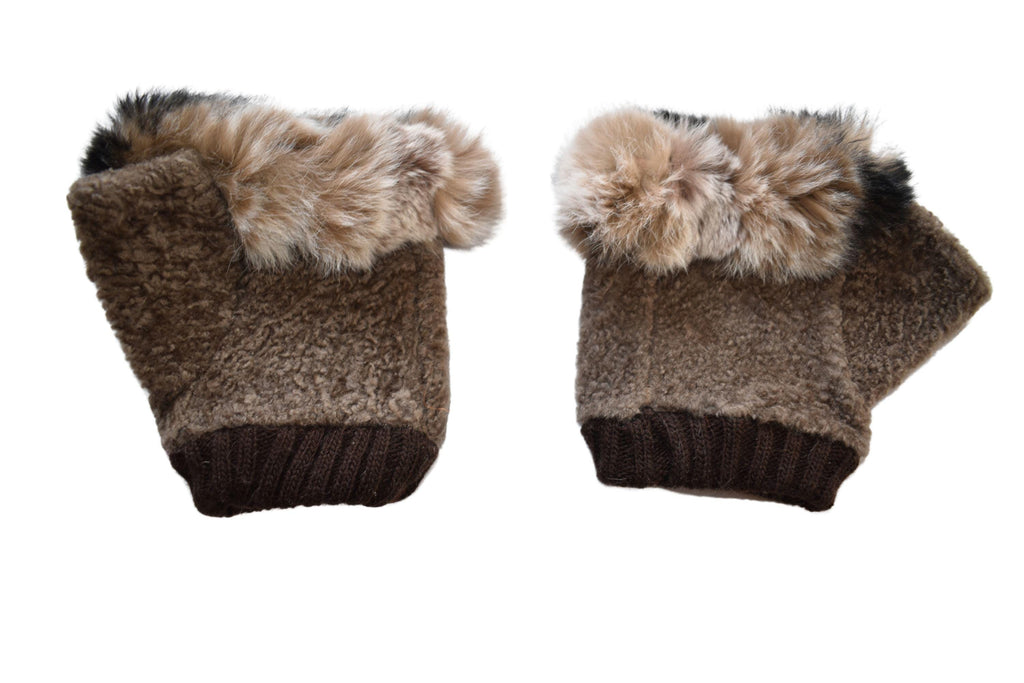 Sheepskin Fingerless Gloves: Shearling Fur Lined, Handmade in Greece
