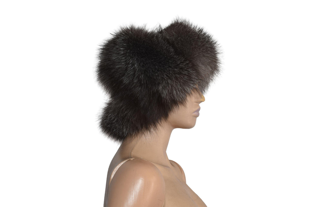 Silver Fox Fur Hat | Ushanka Russian Hat | Aviator Fur Hat | Fox Fur Trapper Hat  | Men Fur Hat | Natural Fox Fur Hat | Gift For Her