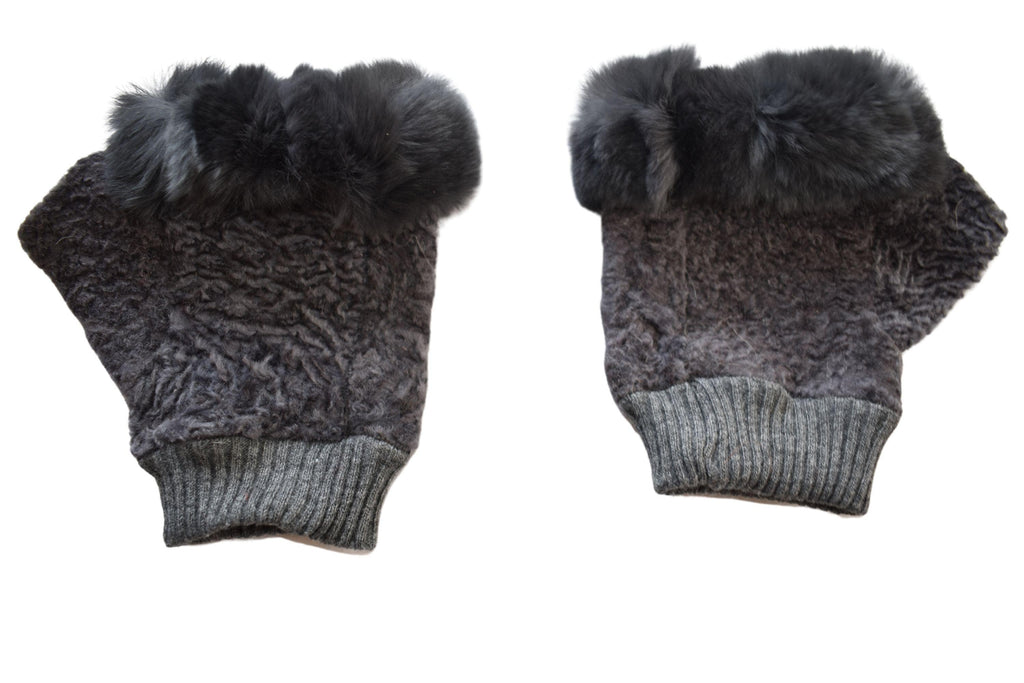 Sheepskin Shearling Fur Lined Gloves |  sheepskin Fingerless Gloves | Christmas gift