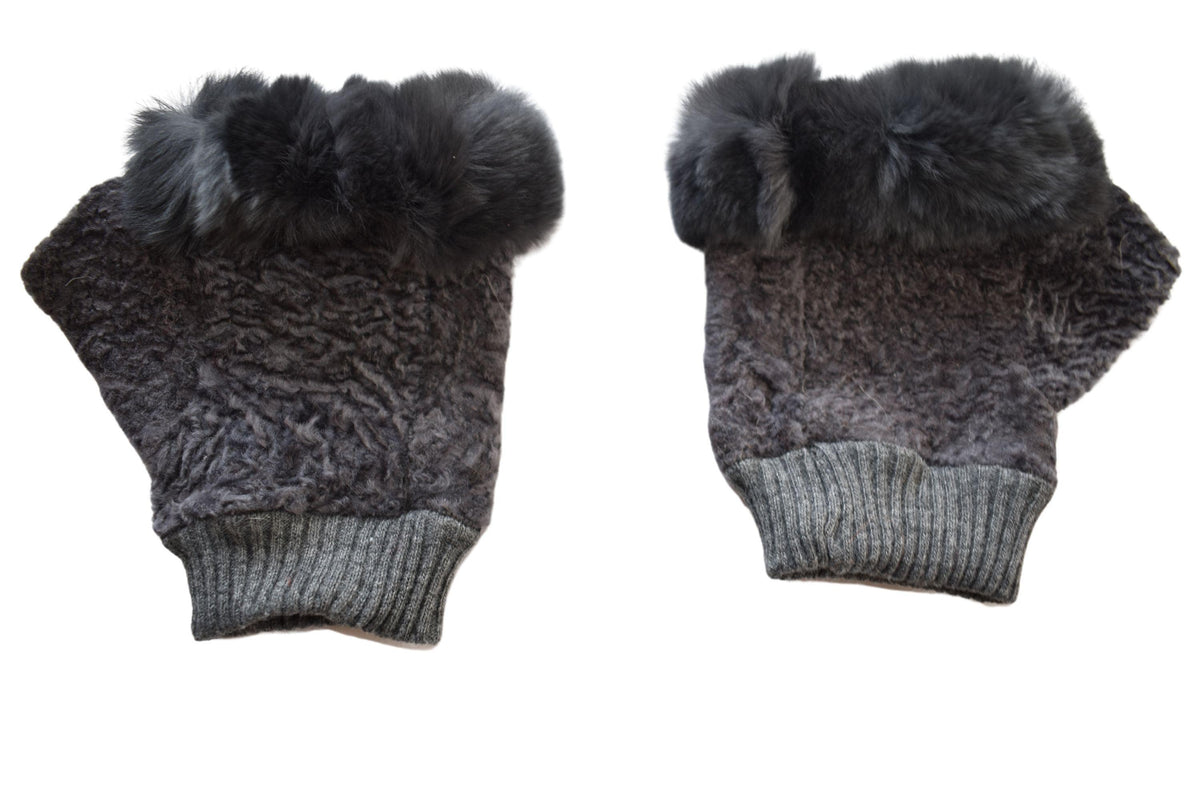 Sheepskin Shearling Fur Lined Gloves |  sheepskin Fingerless Gloves | Christmas gift