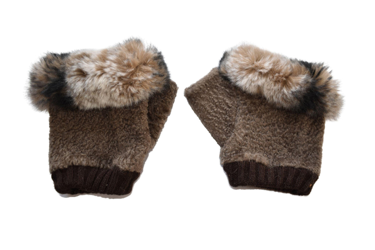 Sheepskin Fingerless Gloves: Shearling Fur Lined, Handmade in Greece