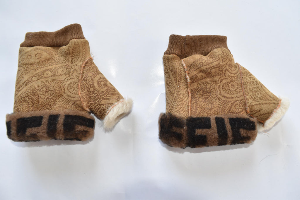 Handmade Shearling Fingerless Gloves: Genuine Sheepskin, Unisex Winter Gift