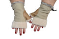Sheepskin Fingerless Gloves: Shearling Fur Lined, Handmade in Greece
