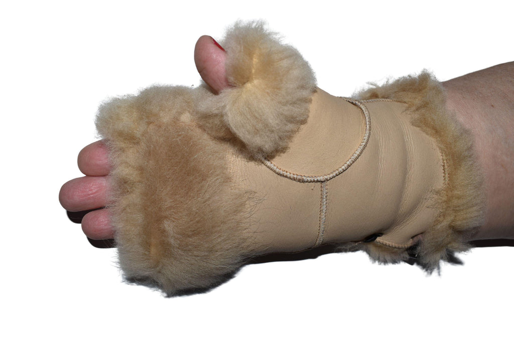 Handmade Shearling Fingerless Gloves: Genuine Sheepskin Winter Gift