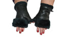 Handmade Shearling Fingerless Gloves: Genuine Sheepskin Winter Gloves